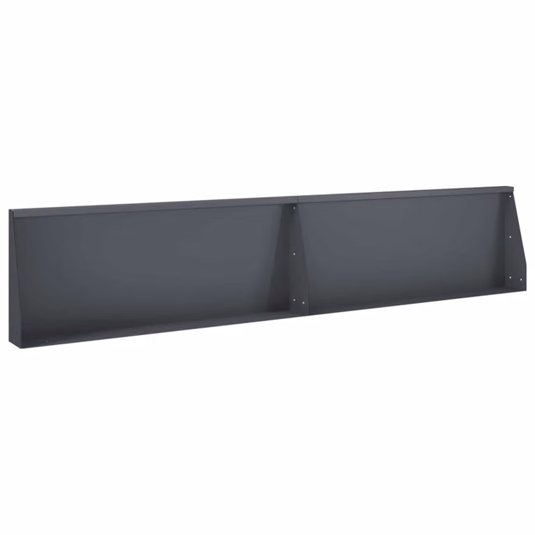 Set di 2 muri di contenimento vidaXL in acciaio color antracite, L: 100 cm, H: 12 cm, P: 40 cm
