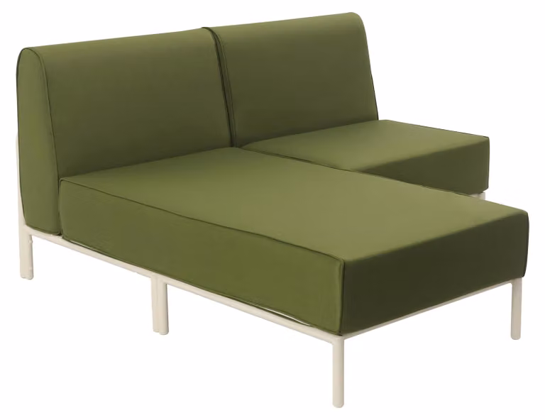 Set modulare di mobili da giardino bassi 2 posti verde kaki - Oviala Patio