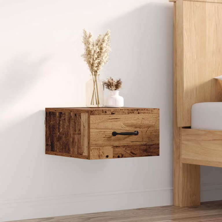 Armadio da notte vidaXL in legno effetto vecchio marrone, design minimalista, L 35 cm x P 35 cm x H 20 cm