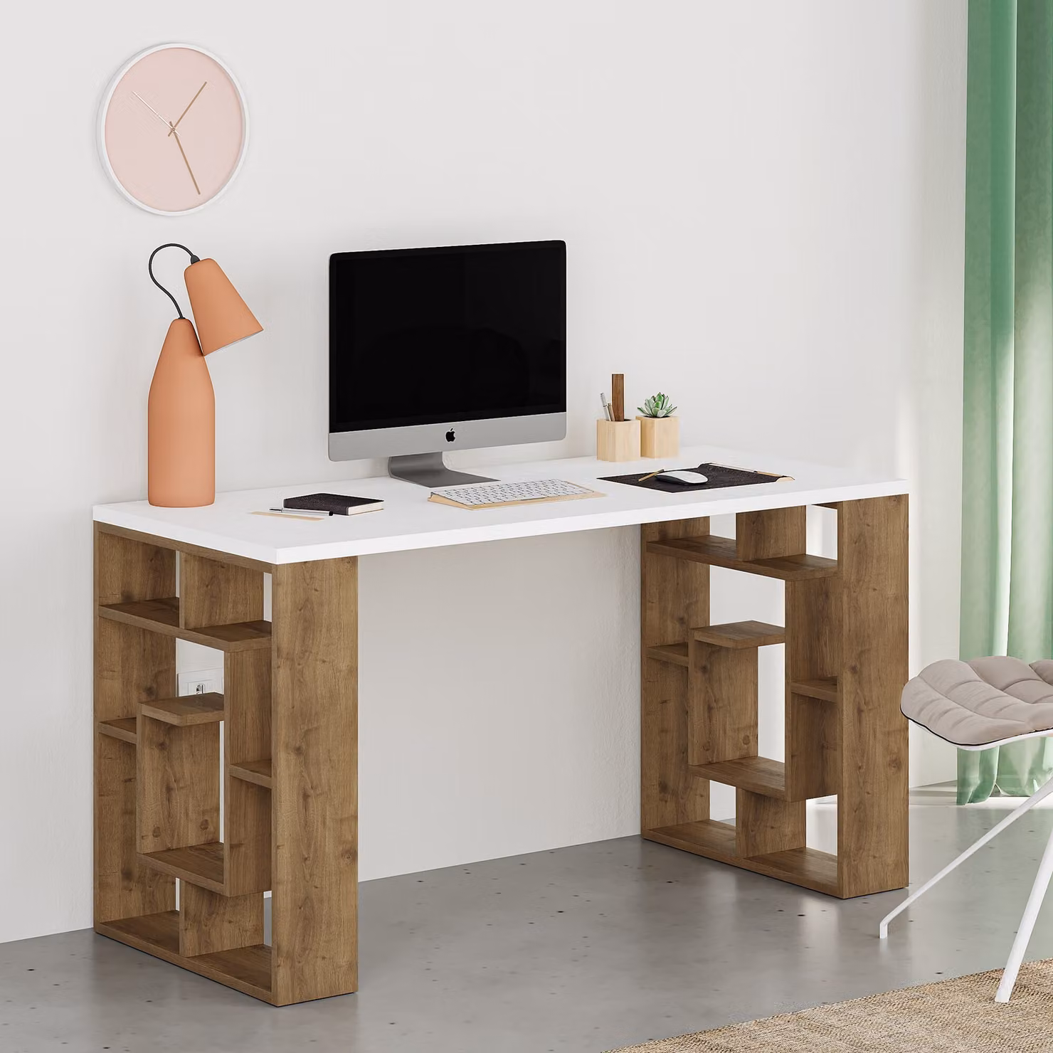 Skye Decor, Maze- Maze DTE, bianco, tavolini da salotto, 75x140x60 cm, pannello truciolare rivestito al 100% in melamina