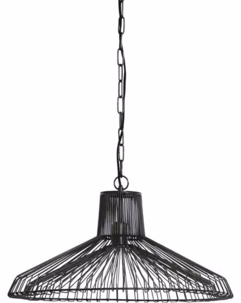 Light & Living Lampada a Sospensione Kasper Nera 55 Cm