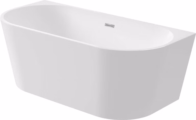 Vasca da bagno autoportante in acrilico a parete 150 cm