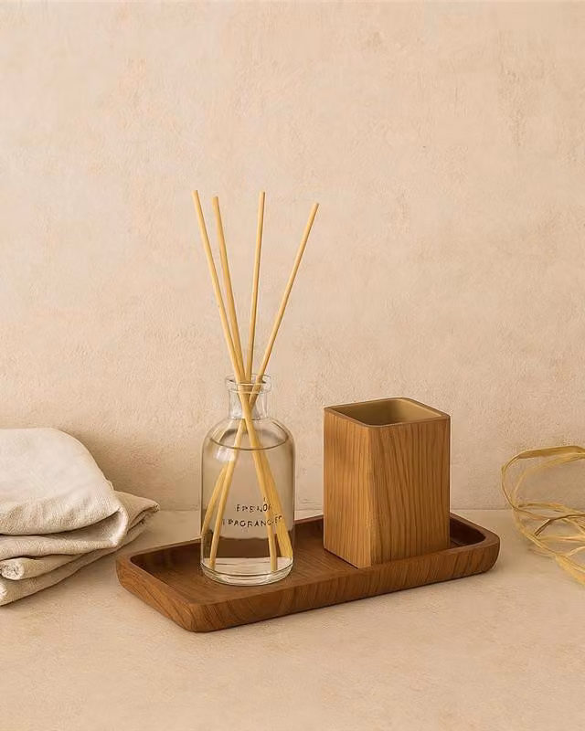 Vassoio portaoggetti effetto legno Radici