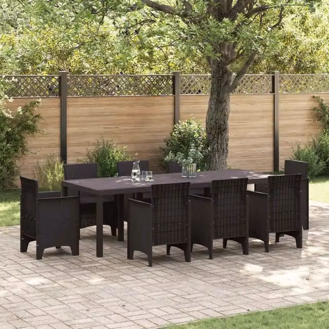 Tavolo da Giardino Marrone 250 x 100 x 73 cm polyrattan 3378517