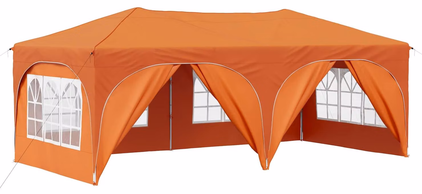 Tenda per feste a pop-up 575 x 288 x 245 cm Arancione