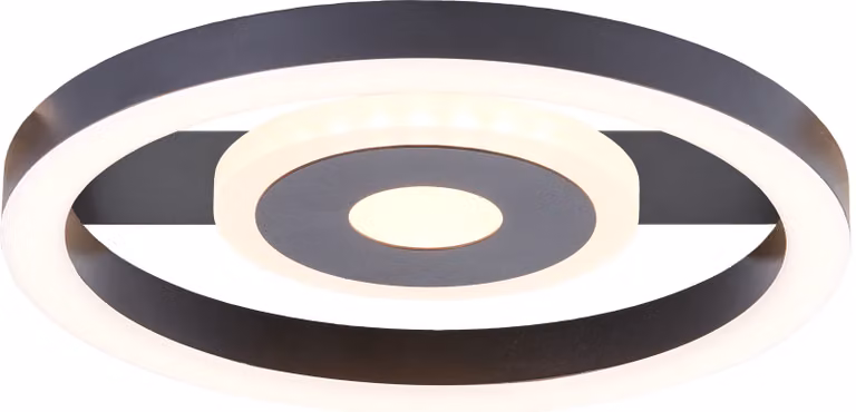 BRILLANTE plafoniera LED nera senza tempo Maureen | bianco caldo | 12W 1100 lumen 3000 Kelvin | 22x20cm