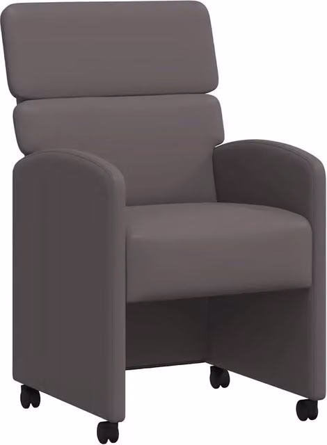 Sedie da Pranzo con Ruote 2 pz | Sedie da cucina Grigio 58 x 65 x 98 cm