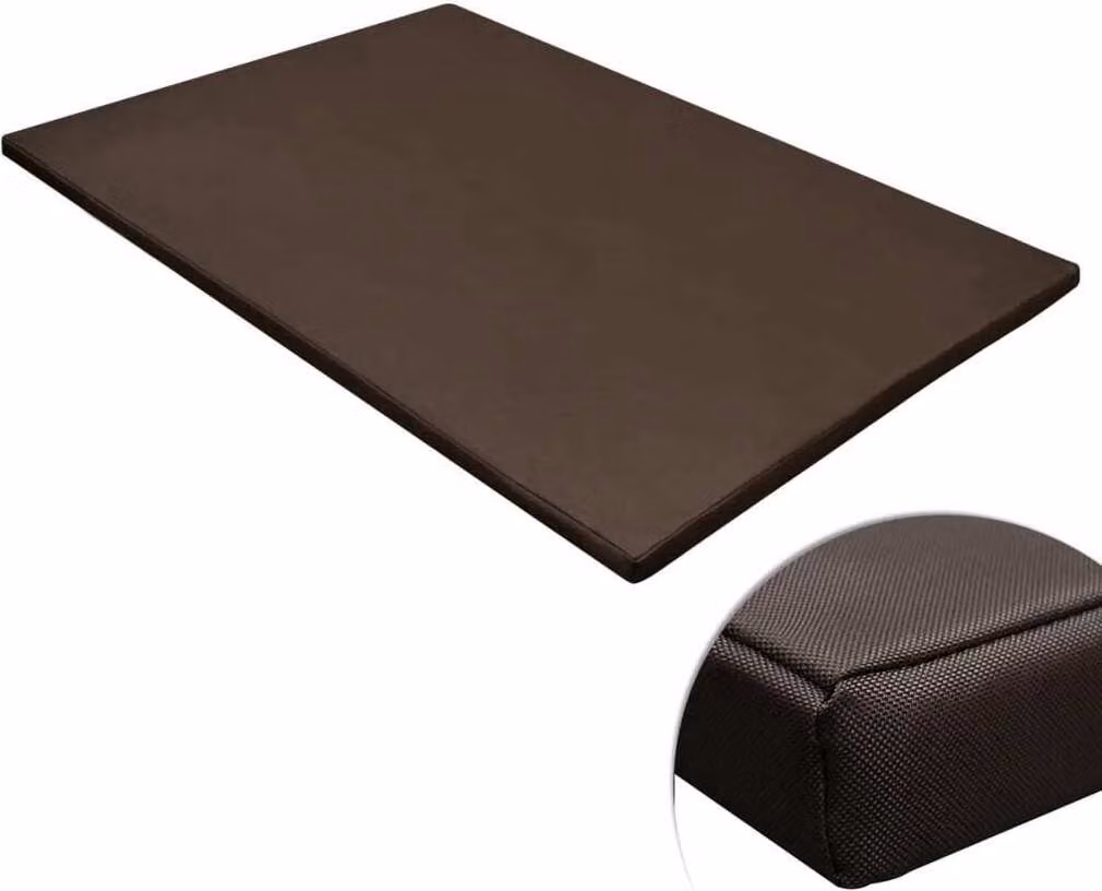 The Living Store Tappetino per cani piatto rettangolare marrone L