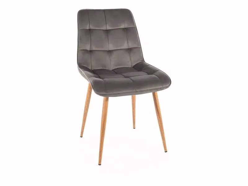 Sedia da pranzo LYA 400 - grigio / rovere