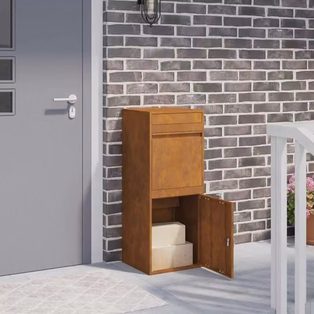 Cassetta per pacchi Ruggine 41 x 38 x 103 cm Acciaio Corten 874939