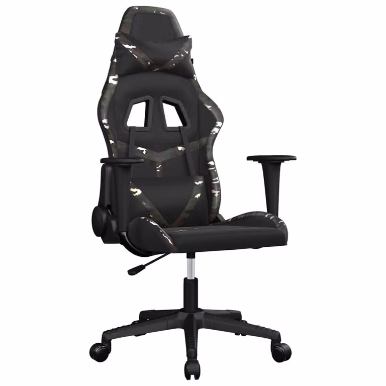 Sedia da Gaming Nero e Mimetico in Pelle finta
