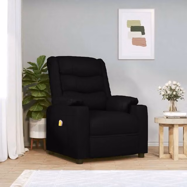Divano Sedia-Poltrona Massaggiante Nera in Similpelle 870662
