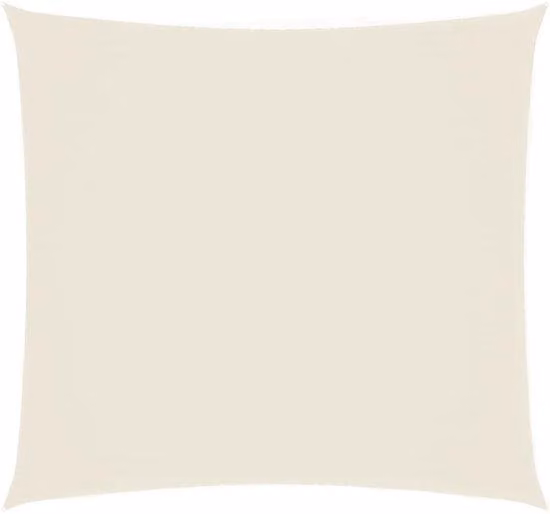 Ombrellone quadrato - 2,5 x 2,5 m - Colore crema - Tessuto Oxford - Impermeabile e con protezione UV - Ombrellone rivestito inPoliuretano- Corde e fissaggio in acciaio inossidabile inclusi