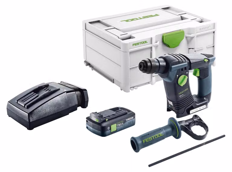 Festool BHC 18-Basic trapano a percussione a batteria 18 V 1,8 J SDS Plus Brushless + 1x batteria ricaricabile 4,0 Ah + caricatore + systainer