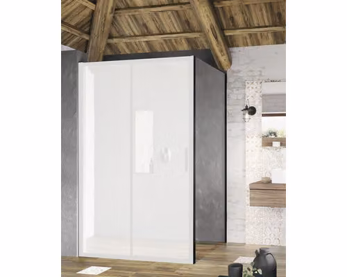 Schermo doccia per porta doccia RAVAK BLSPS - 90 Blix Slim 90 cm colore telaio nero vetro decorato vetro chiaro X9BM70300Z1