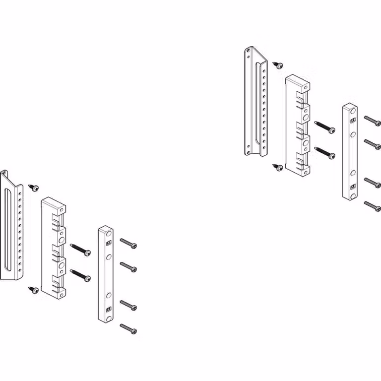 Modulo barra collettrice ABN a incasso 1-2FB/2RE 60 mm per CU 12x5 - 30x10 mm, a 3 poli, EBM 32 mm MTS22603
