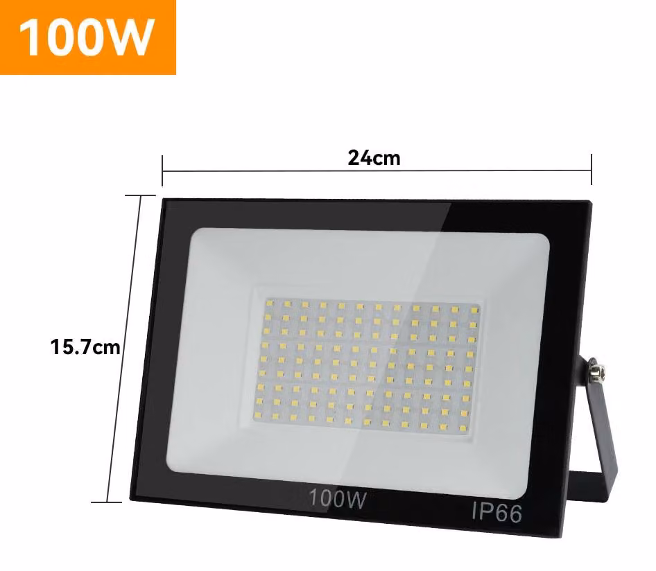 Fari a LED - Proiettori esterni a LED - 100 W, set da 2, modello B - Bianco freddo 5500–7000 K - Grado di protezione IP66 - Alluminio - Alimentazione AC 85–265 V - Per uso esterno