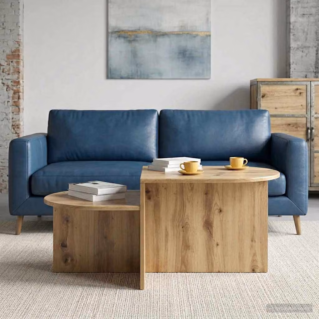 vidaXL Tavolino da salotto moderno in legno color rovere, L: 100 cm, P: 60 cm, H: 40 cm