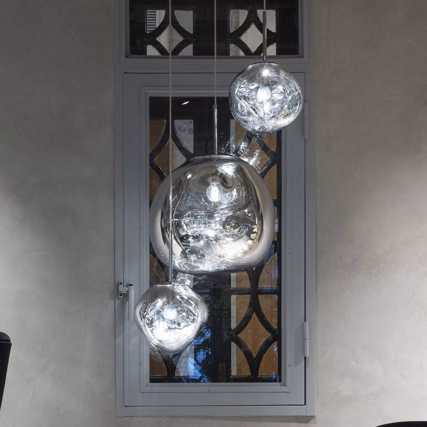 Tom Dixon Lampada a sospensione Melt Mini, dimmerabile, Cromo / Argento, Soggiorno / Sala da pranzo, Plastica, Design, Lampada a sospensione