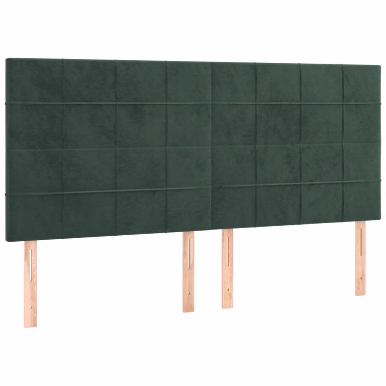 Testiera Verde Scuro 180x5x118/128 cm Velluto