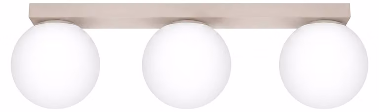 Plafoniera YOLI 3 taupe 3xG9 8W acciaio/vetro 14.5x12x50cm Sollux Lighting