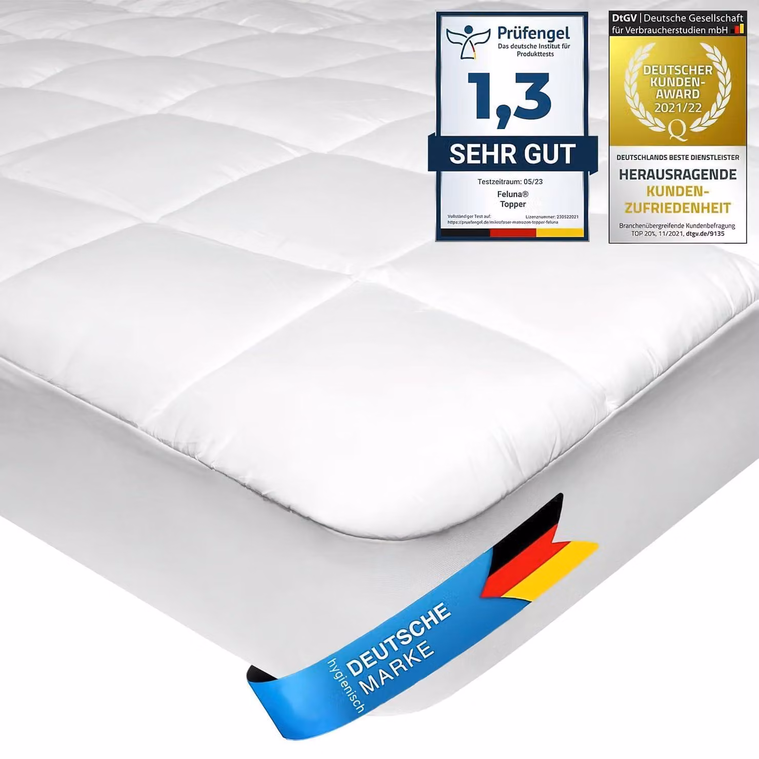 Sottostrato per materasso, 500 g/m², 100x200 cm, per la camera da letto