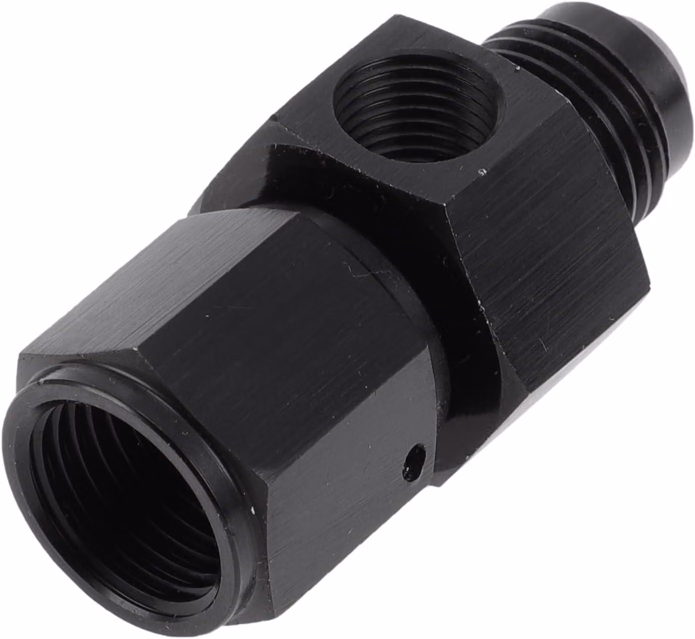 Raccordo per tubi carburante, filettatura da 6AN (maschio/femmina), alluminio nero, 1 pezzo, per sistemi EFI