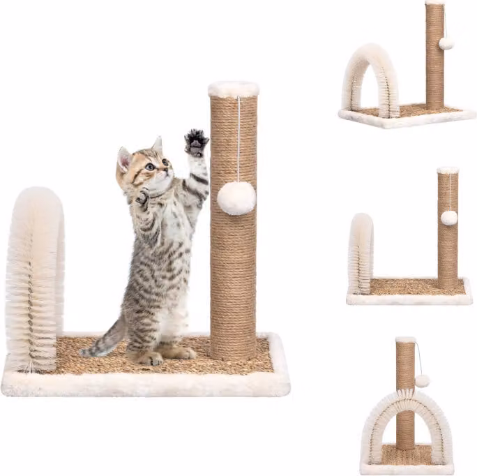 vidaXL Albero per gatti con arco per la cura del pelo e tiragraffi - Tiragraffi