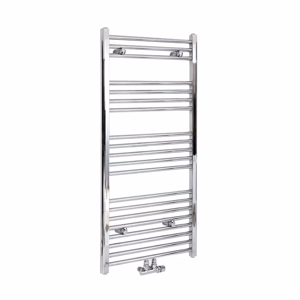 Scaldasalviette di Design Cromato - Termoarredo Bagno con Attacco Centrale - 1188 x 600mm - 400W - Neva