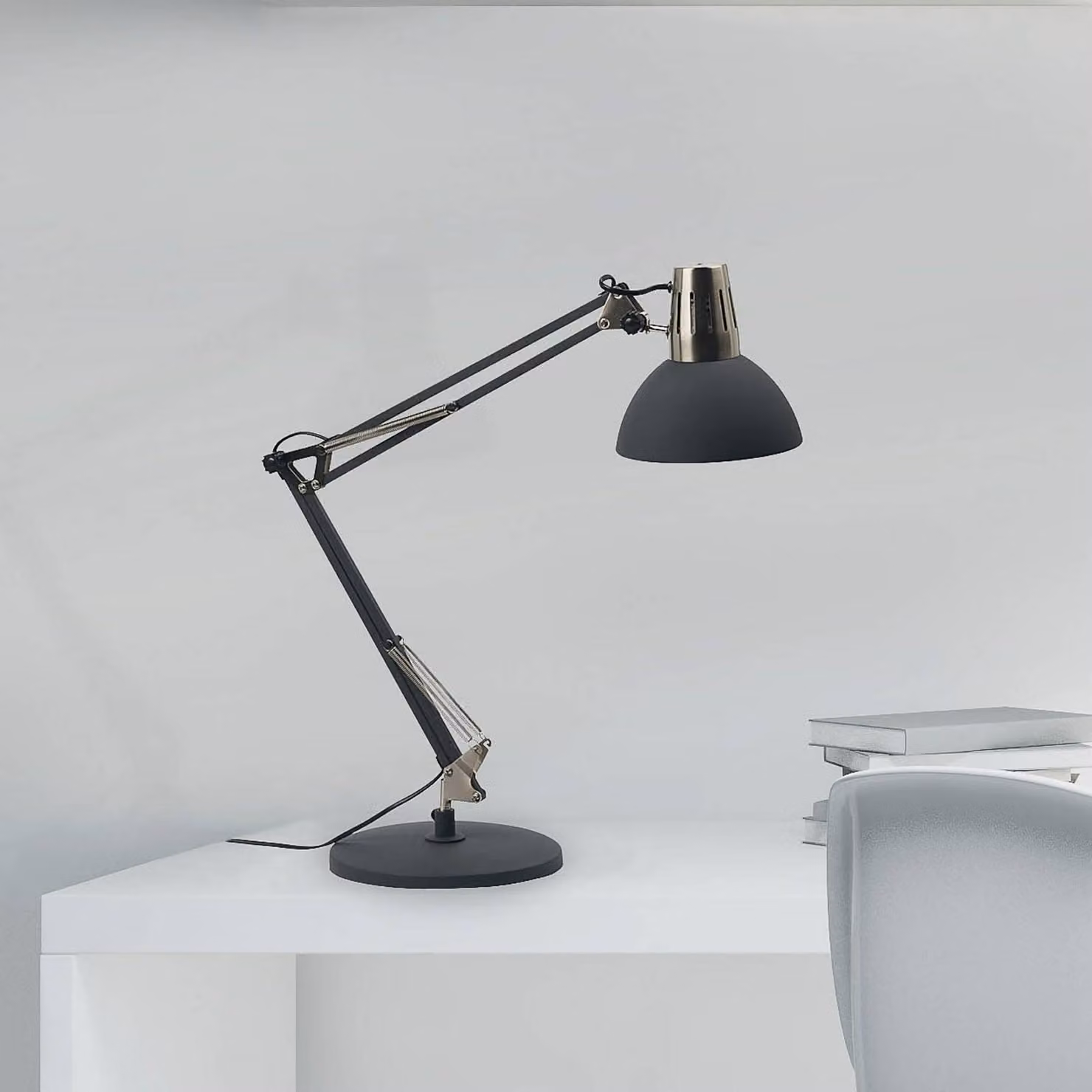 Aluminor Lampada da scrivania Calypsa, Nero, Studio / Ufficio, Alluminio, Moderno, Lampada da tavolo