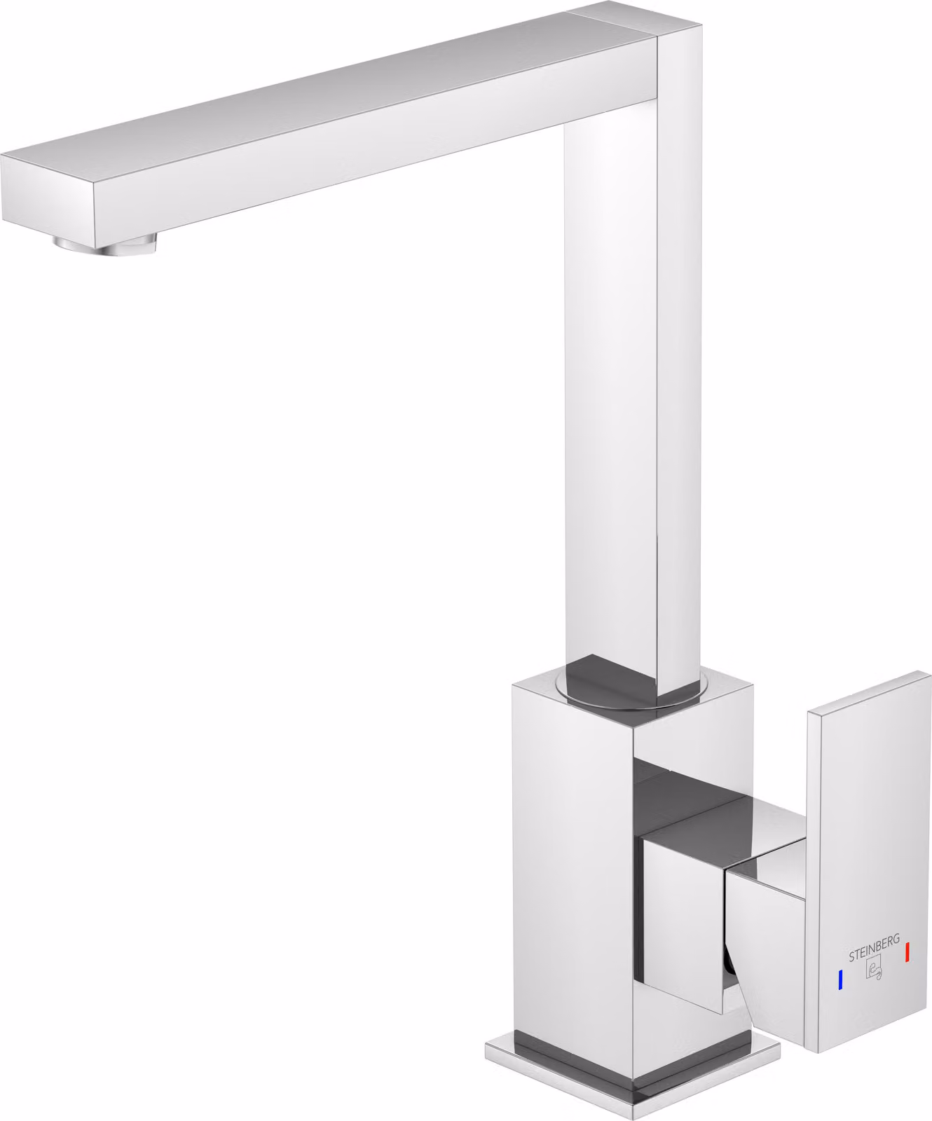 Steinberg Série 160 robinetterie de lavabo, orientable, avec garniture découlement, saillie 180mm, 1601500, 1601500