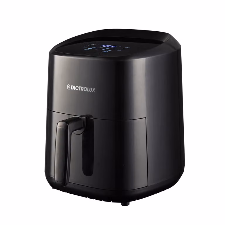 Friggitrice ad aria Dictrolux Black Vision Fryer colore nero con display touch, capacità 3,2 litri e 1400 Watt