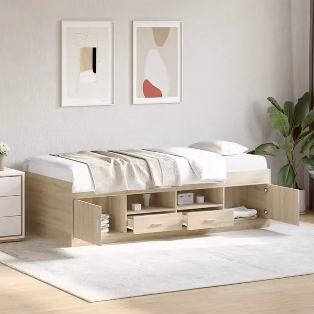 Divano Letto con Cassetti senza Materasso 90x200 cm 3280246