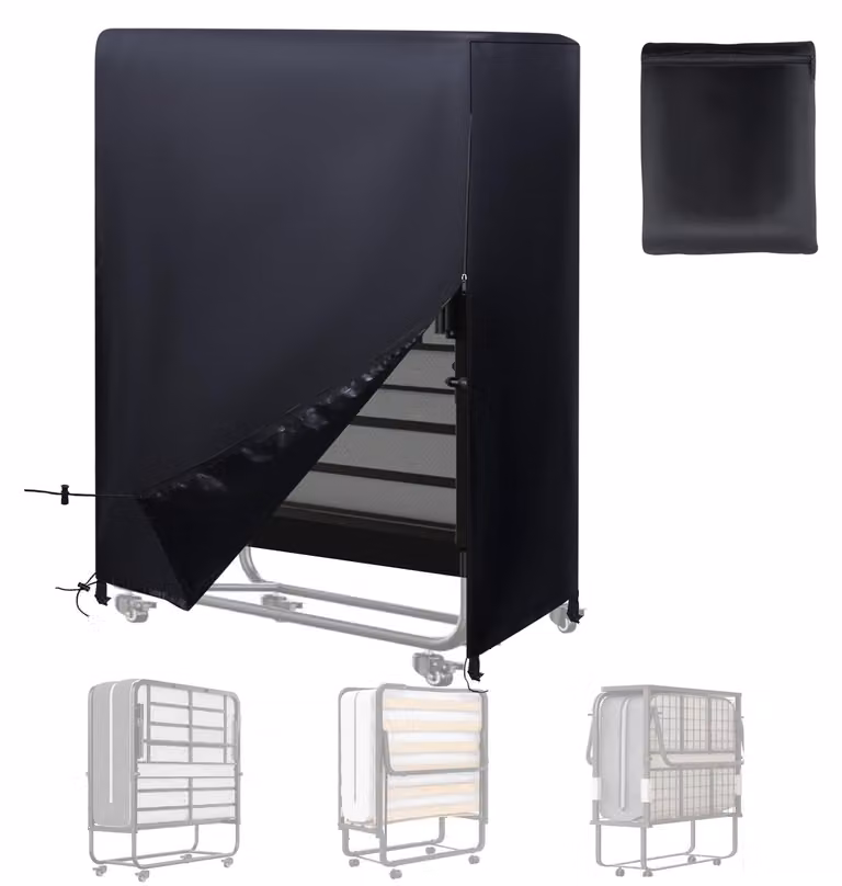 Copertura protettiva per letto a scomparsa, 100x38x115 cm, colore nero, idrorepellente