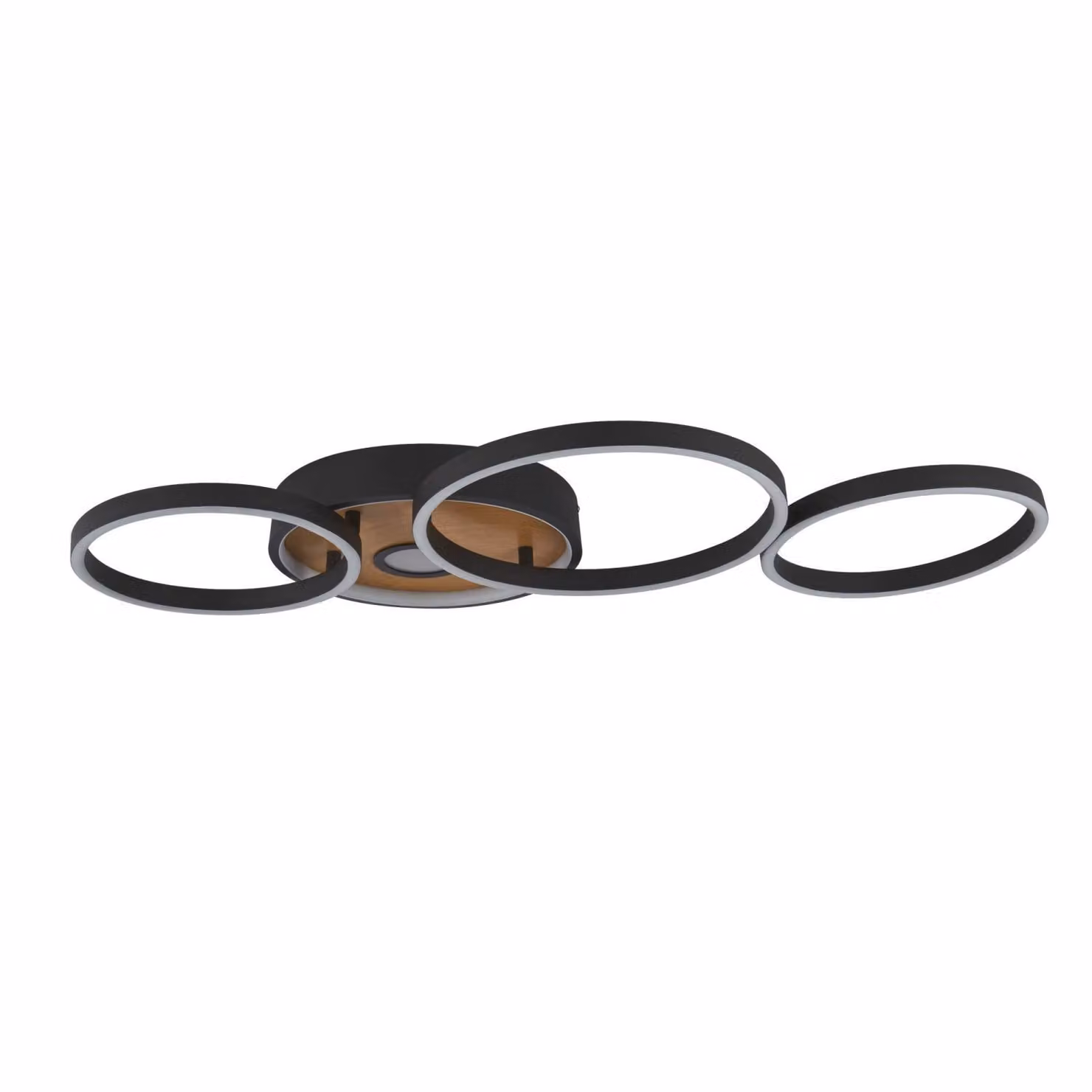 Plafoniera LED Metallo Nero Marrone luce bianca calda 3000 K 936 lm Plafoniera moderna