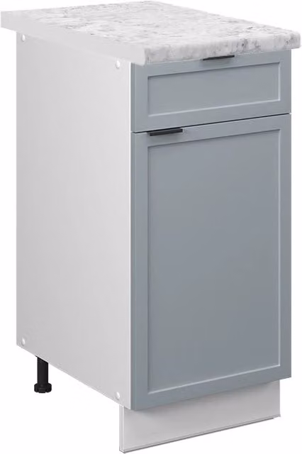 Mobiletto base per cucina Vicco Fame-Line Blu-grigio chiaro/Bianco L: 40 cm, H: 82 cm, P: 60 cm