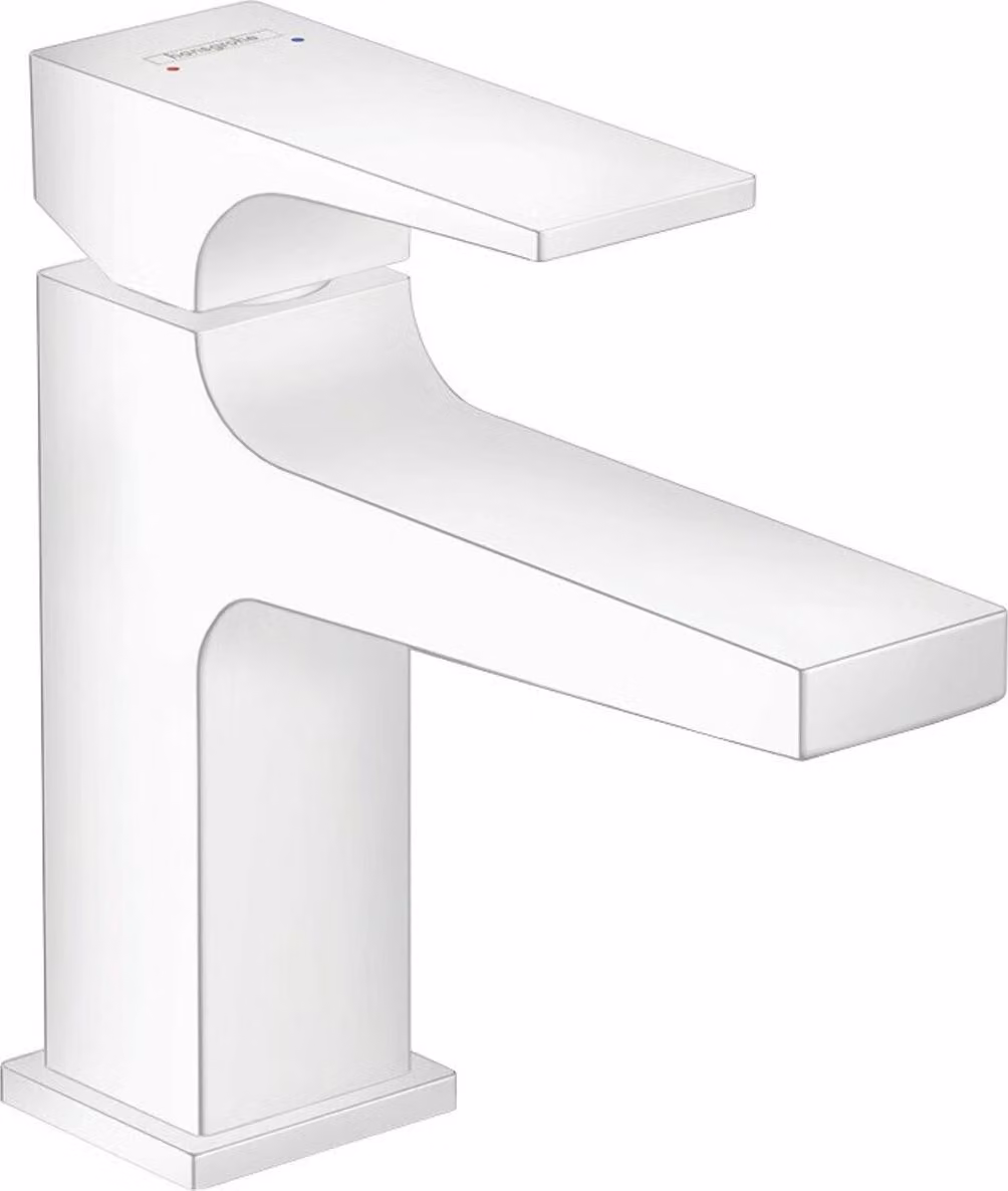 hansgrohe Metropol mitigeur monocommande pour lavabo 100, poignée, vidage par pression, pour lavabo à main, saillie 127mm, 32500700, 32500700