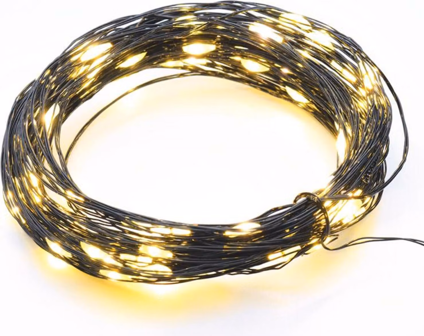 ACA Lighting 400 LED cavo rame catena decorativa WW cavo rame nero 220-240V + 8 funzioni IP44 20x2m+3m 6W X01400142