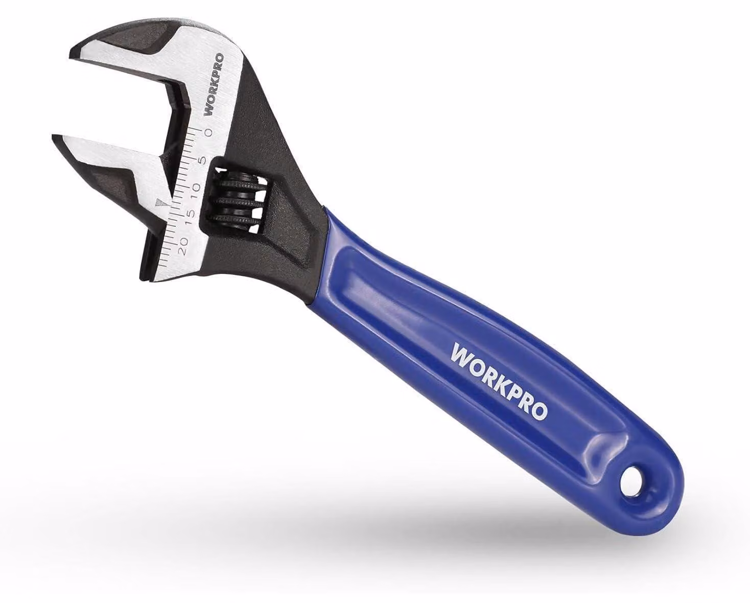 Chiave a forchetta regolabile da 150 mm, scala metrica, acciaio Cr-V, impugnatura bi-materiale, portata da 0 a 24 mm