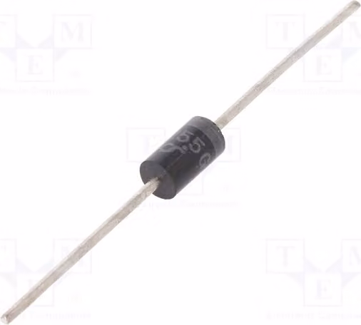 5x Diodo: Rettificatore 3A a montaggio su circuito stampato (THT) BY255. Diodi universali a montaggio su circuito stampato (THT). Sezione: 200A, Tensione inversa di picco: 1,3kV