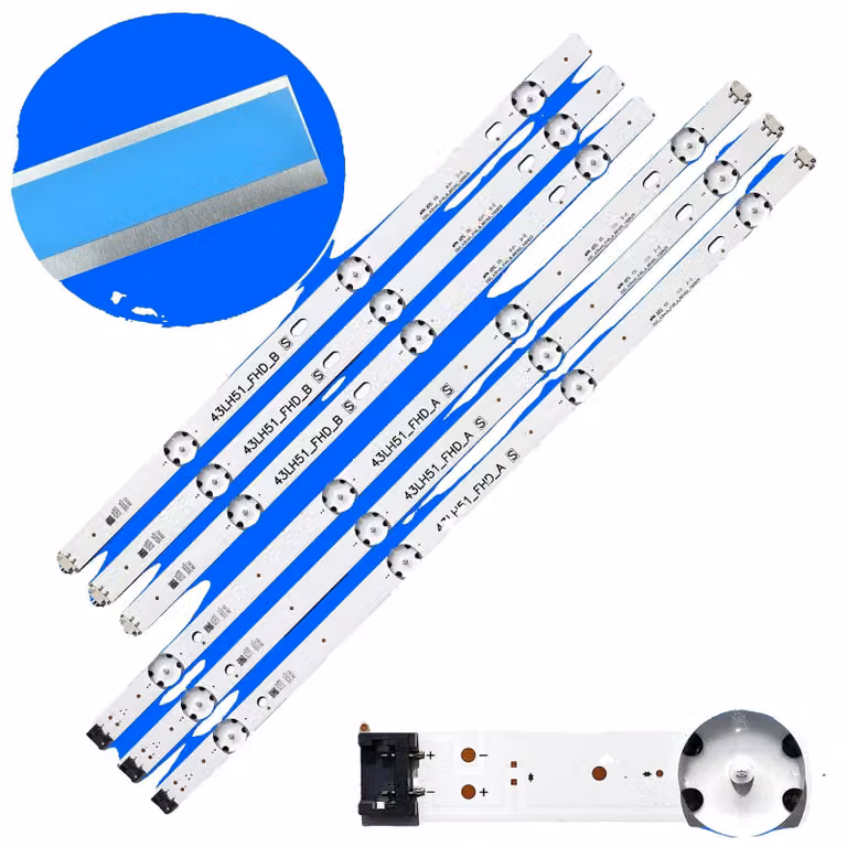 Striscia di retroilluminazione a LED, lunghezza 864 mm, 7 perline LED per striscia, tensione 3 V, compatibilità con i modelli: 6916L-0962A, 6916L-0962B