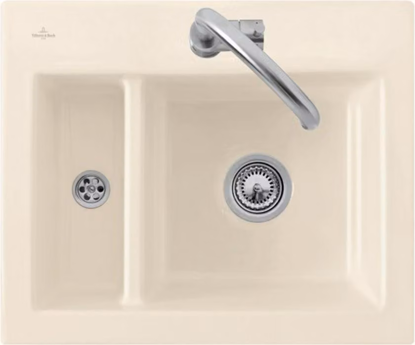 V&B Spüle Subway 60 XM Spülbecken, pietra bianca CeramicPlus