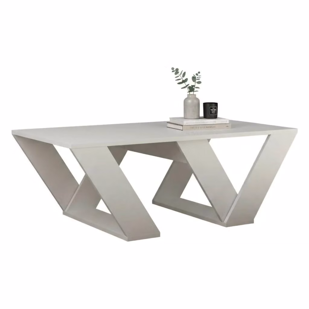 Tavolino da salotto moderno DMORA bianco L: 100 cm, P: 60 cm, H: 40 cm – 2