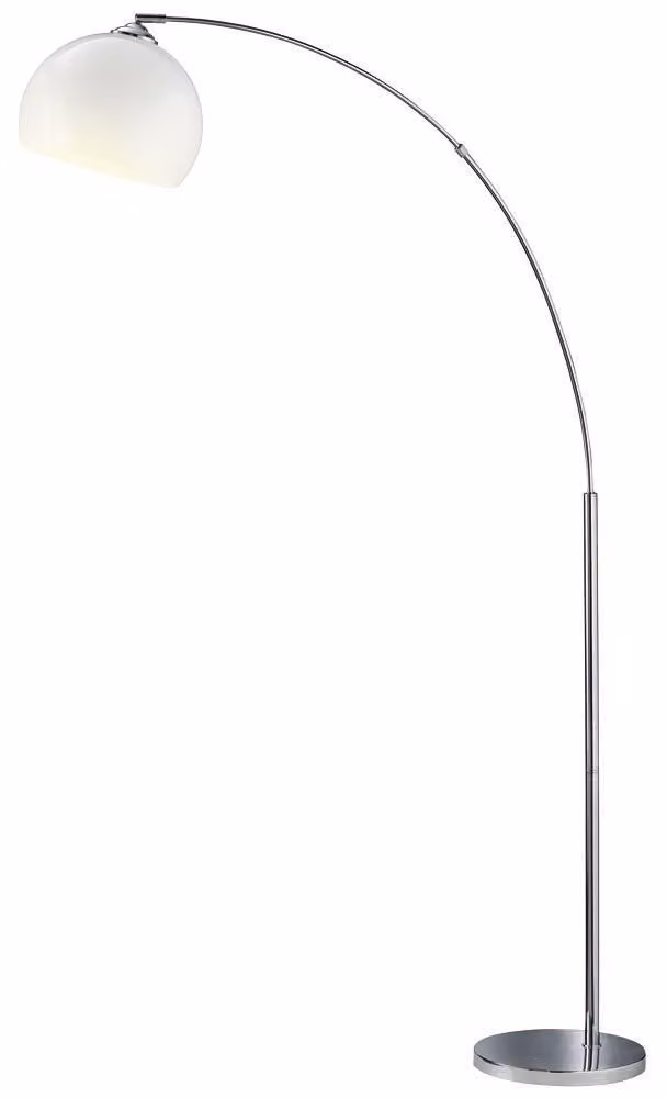 Lampada da terra, metallo, acrilico, bianca, attacco E27, altezza 180 cm