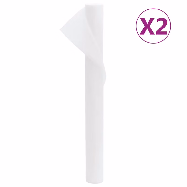 vidaXL Copertura per Piante in Plastica Bianca, 2 Rotoli, 70 g/m², L: 1,6 m x P: 10 m