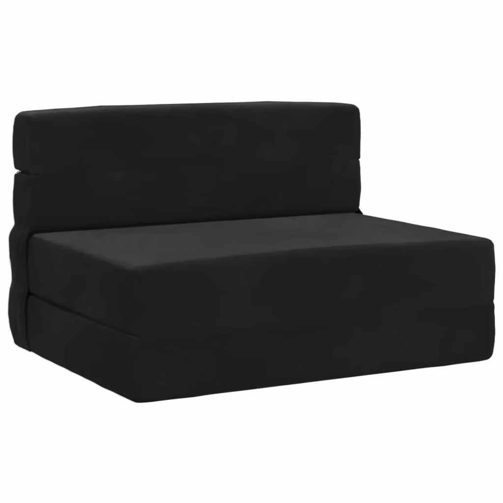 Divano Letto Pieghevole Moderno vidaXL in Tessuto Nero L: 100 cm, P: 80 cm, H: 60 cm – 2