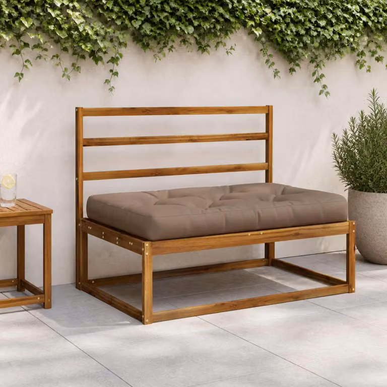 vidaXL Cuscino per Pallet VIANEN in Poliestere, Colore Tortora, L: 120 cm x P: 80 cm x H: 12 cm