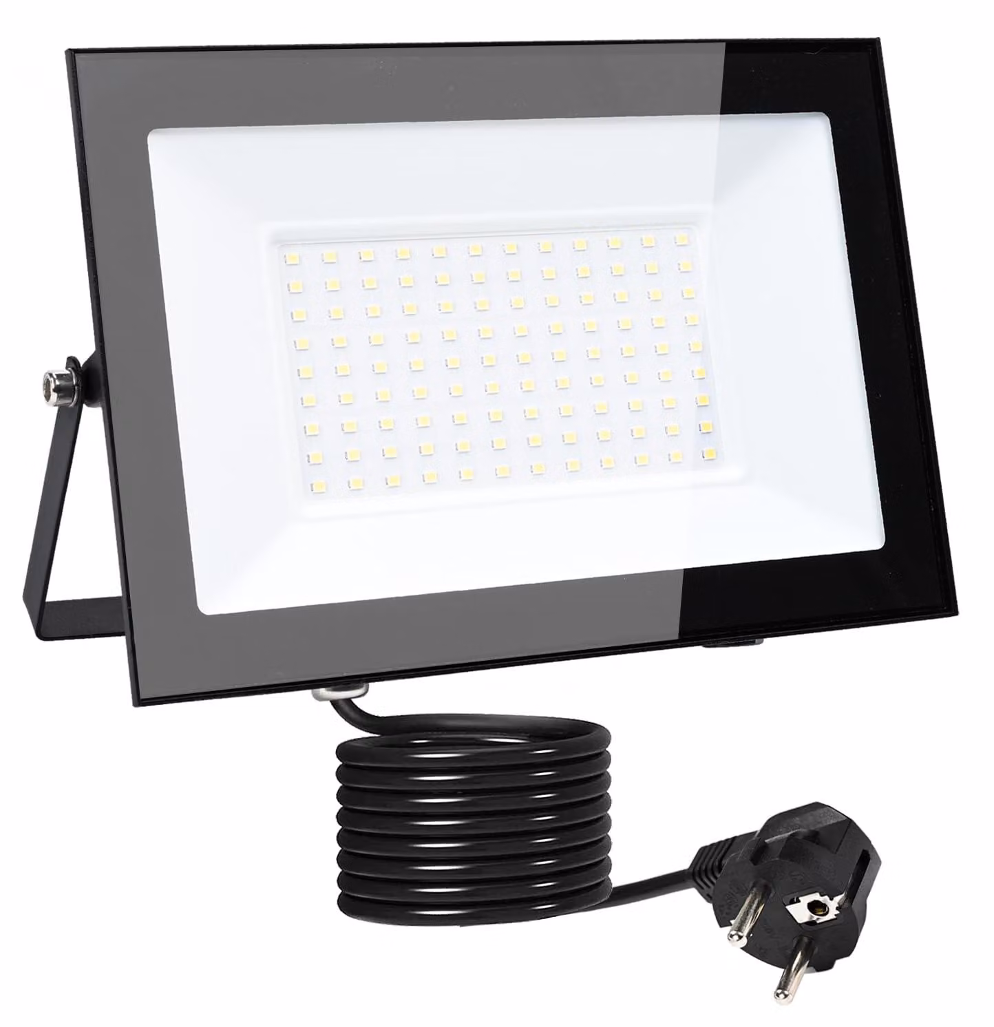 Faretto LED da esterno, 100 W, luce bianco caldo, 8500 lm, grado di protezione IP66, cavo da 3 metri, alluminio