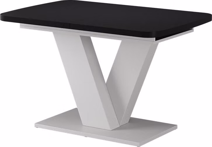 Tavolo da pranzo allungabile Vicco Fenaro Nero/Bianco 120-160 x 80 cm Allungabile, Model 58001