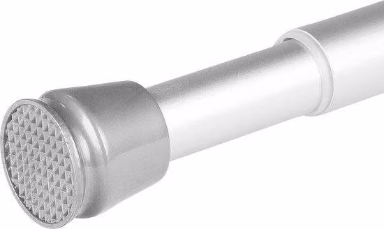 Asta telescopica in alluminio 115-220 cm, estensibile, antiscivolo, per il bagno